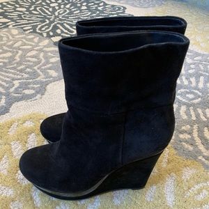 VIA SPIGA SUADE WEDGE BOOTS